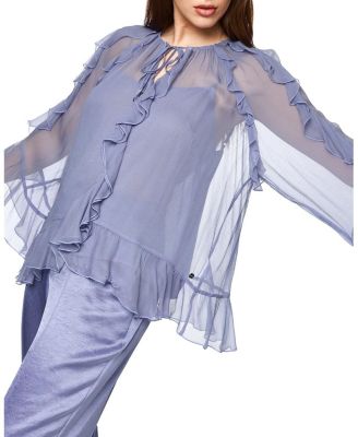 Boho-Style Flounce Blouse