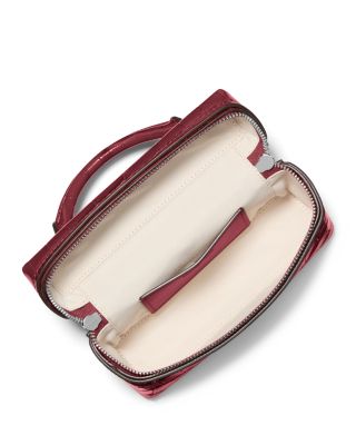 Jana Extra Small Croc Embossed Leather Top Handle Crossbody