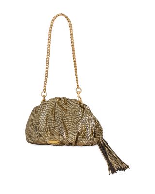 Small Ruched Gold Clutch