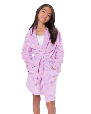 Girls' Bow Printed Bath Robe - Big Kid