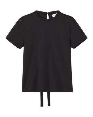  Cotton T-Shirt with Ribbon Detail