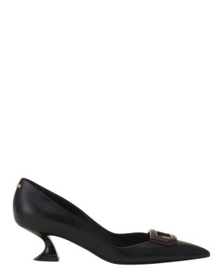  Women&#39;s Midnight Step Leather Pump With Buckle