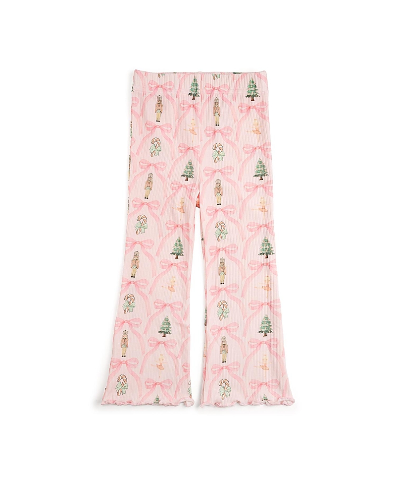 Sweet Wink Girls' Nutcracker Trellis Christmas Flare Legging - Baby In Pink
