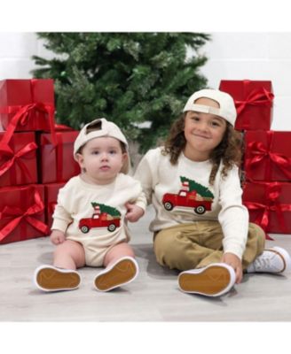 Boys&#39; Christmas Truck Patch Sweatshirt - Baby, Little Kid