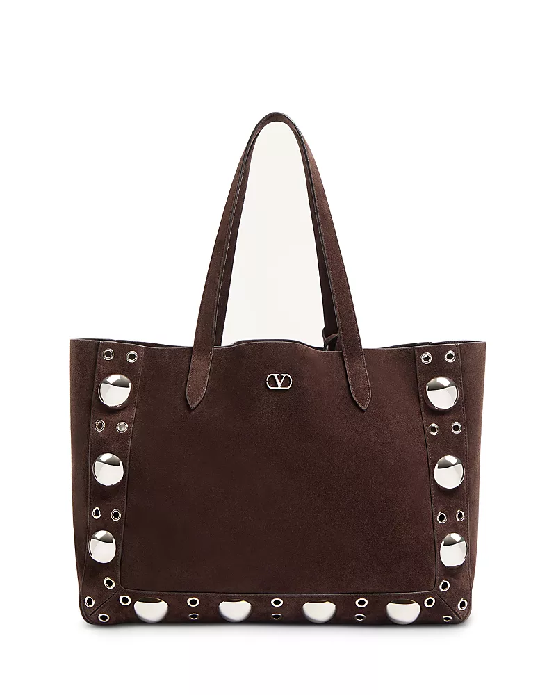 Valentino Garavani Nellcote Medium Shopping Tote Bag in Suede