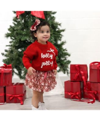 Girls' Christmas Plaid Bow Tiered Tutu Skirt - Little Kid, Big Kid