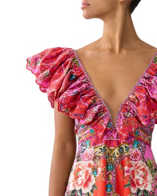 Frill Neck Mini Dress