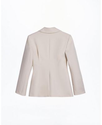 Gold Accent Padded Shoulder Jacket