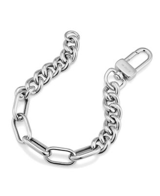 Sterling Silver Curb Clip Link Connector Clasp Bracelet