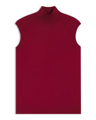 Fipini Wool-Blend Sleeveless Mock Neck Sweater