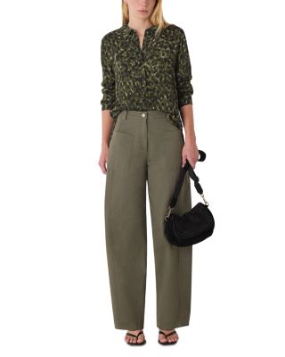 Animal Print Collared Shirt