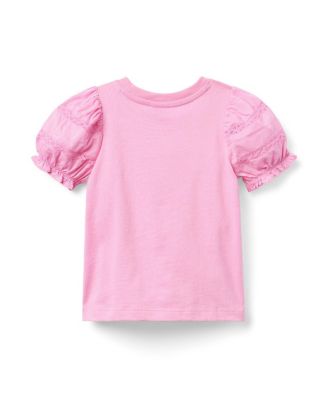 Girls' Lace Puff Sleeve Top - Baby, Little Kid, Big Kid