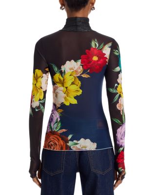 Zadie Floral Mesh Top