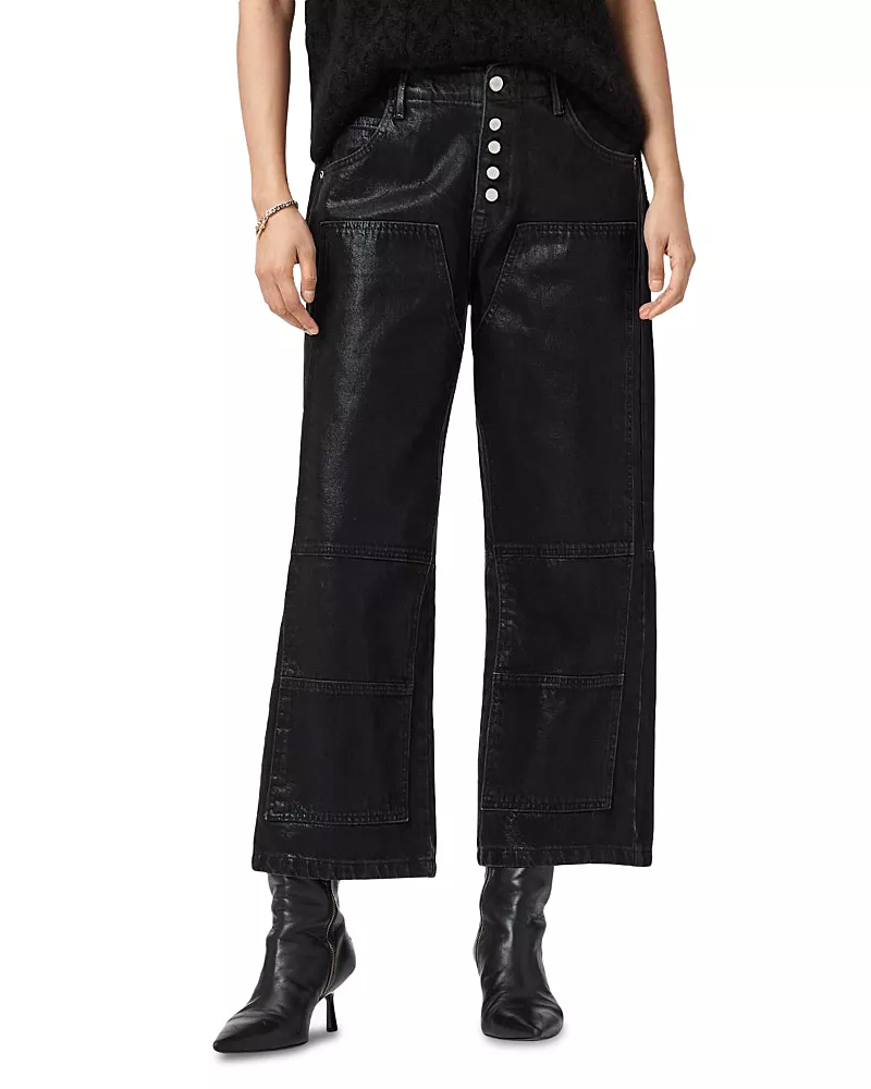 Allsaints Tay Carpenter Jeans in Coated Black