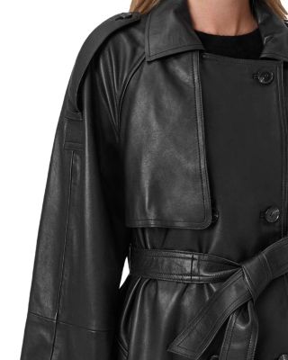 Reed Leather Trench Coat
