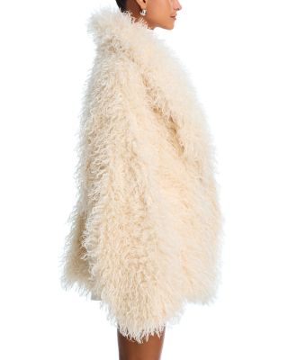 Single Breasted Faux Fur Coat