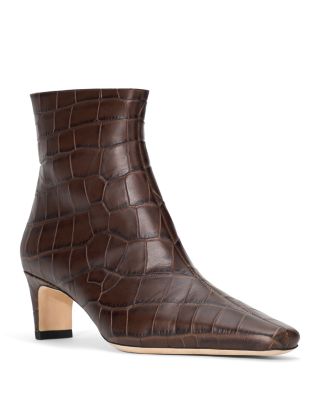 Women&#39;s Wally Croc-Embossed Ankle Booties