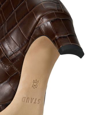 Women&#39;s Wally Croc-Embossed Ankle Booties