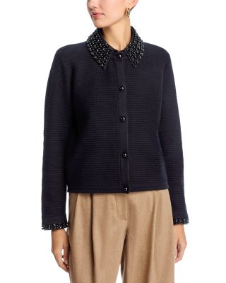 Embellished Sweater Jacket