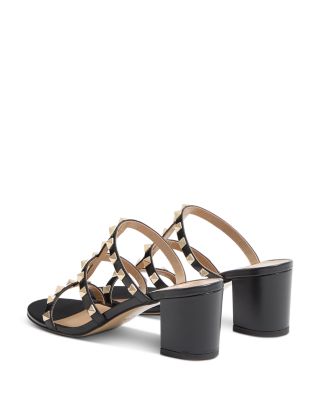Women's Rockstud Block Heel Slide Sandals