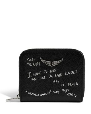 Mini ZV Graffiti Leather Zip Wallet