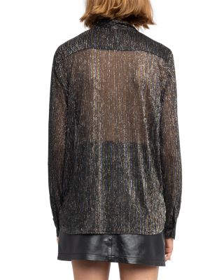 Tulba Shimmer Chiffon Shirt