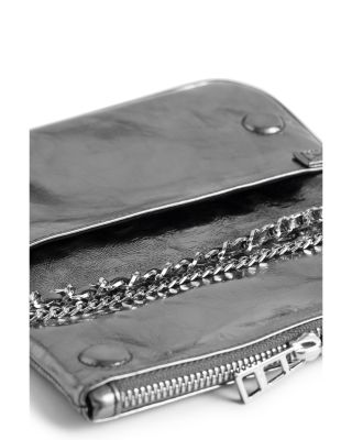 Rock Nano Vintage Effect Metallic Leather Clutch