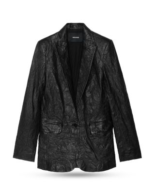 Leather Crinkle Jacket