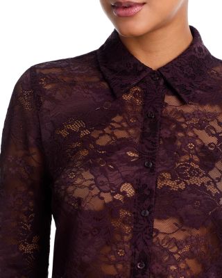 Maia Lace Button Down Blouse