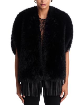 Nathalia Faux Fur Cape