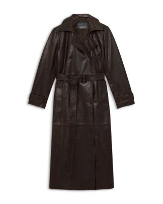 Hattie Leather Trench Coat