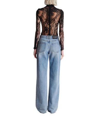 Long-Sleeved Lace Bodysuit