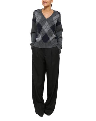 Campbell Argyle V Neck Sweater