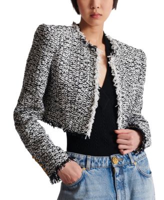  Cropped Tweed Jacket