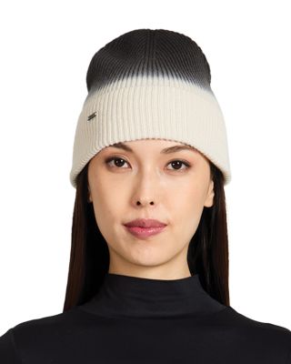 Frances Dip Dye Rib Knit Merino Wool Beanie