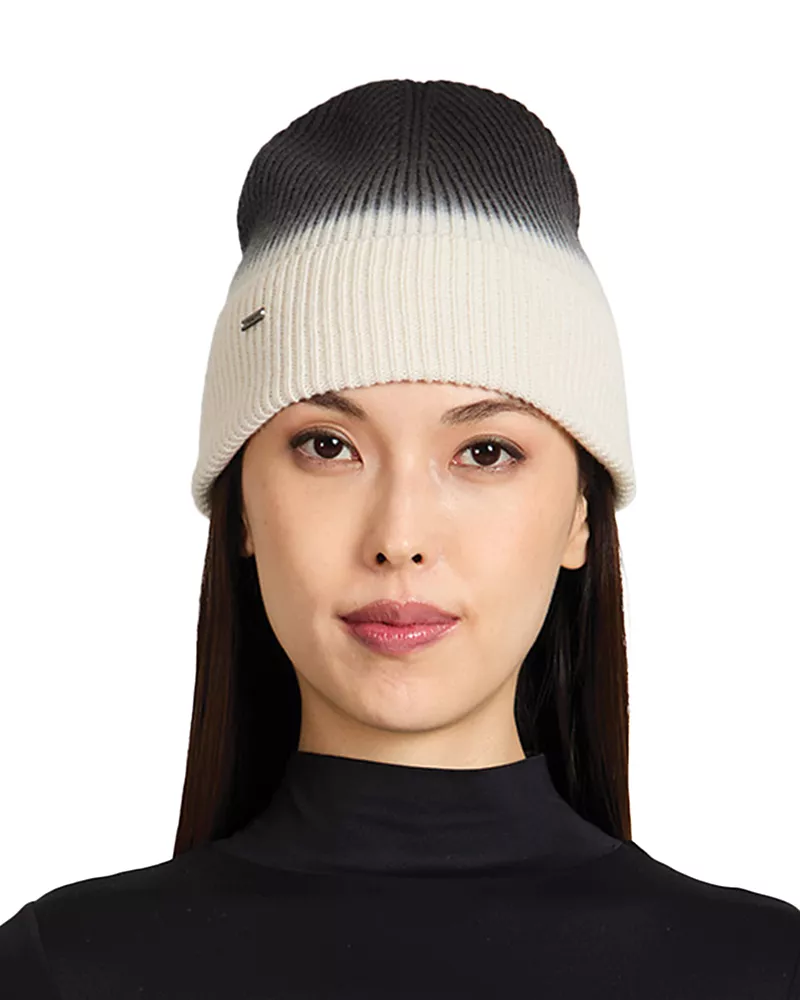 Eugenia Kim Dip Dye Rib Knit Merino Wool Beanie