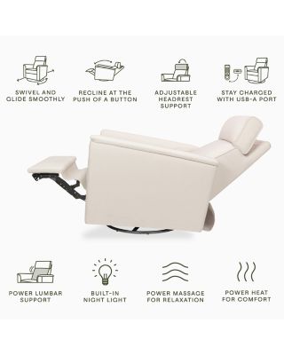 Willa Deluxe Power Recliner & Swivel Glider with Heat & Massage