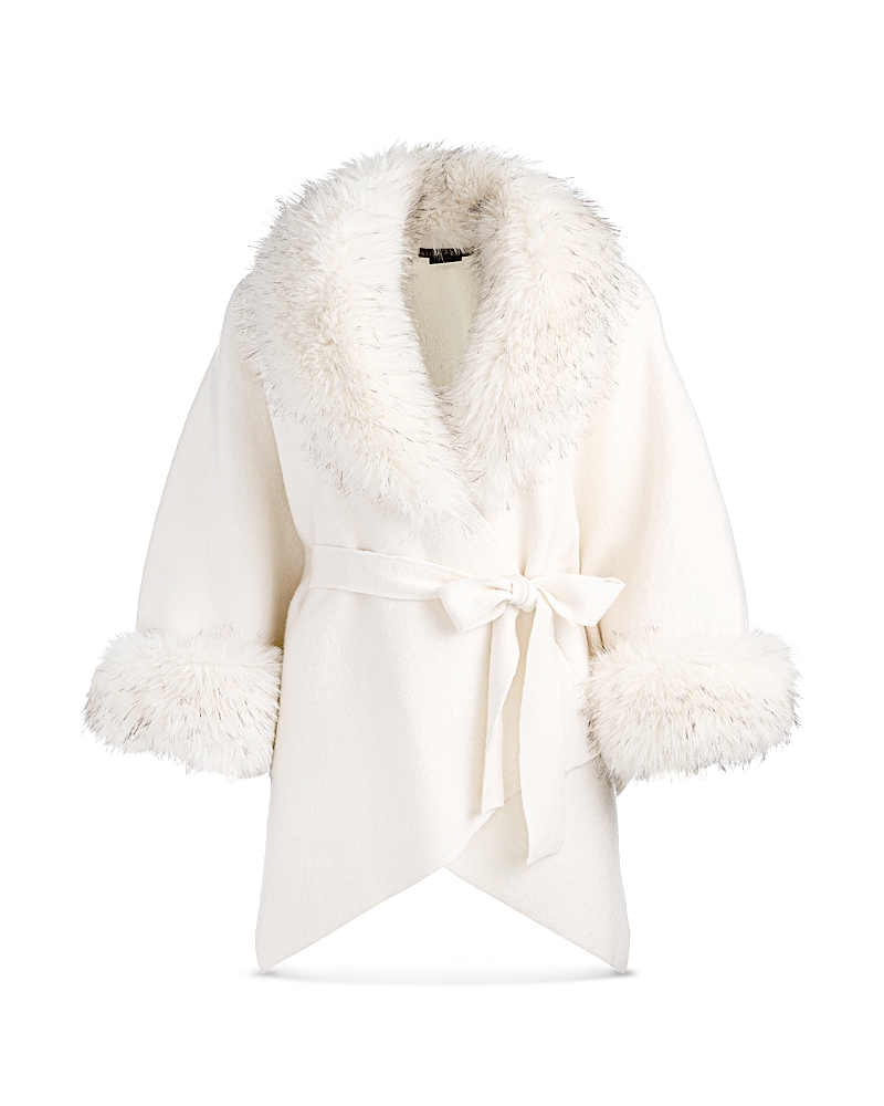 Alice And Olivia Joanne Sweater Coat In Sand