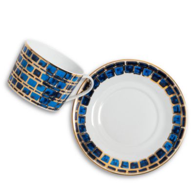 Tea Cup and Saucer Jade Blue