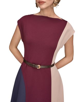 Color Block A Line Dress