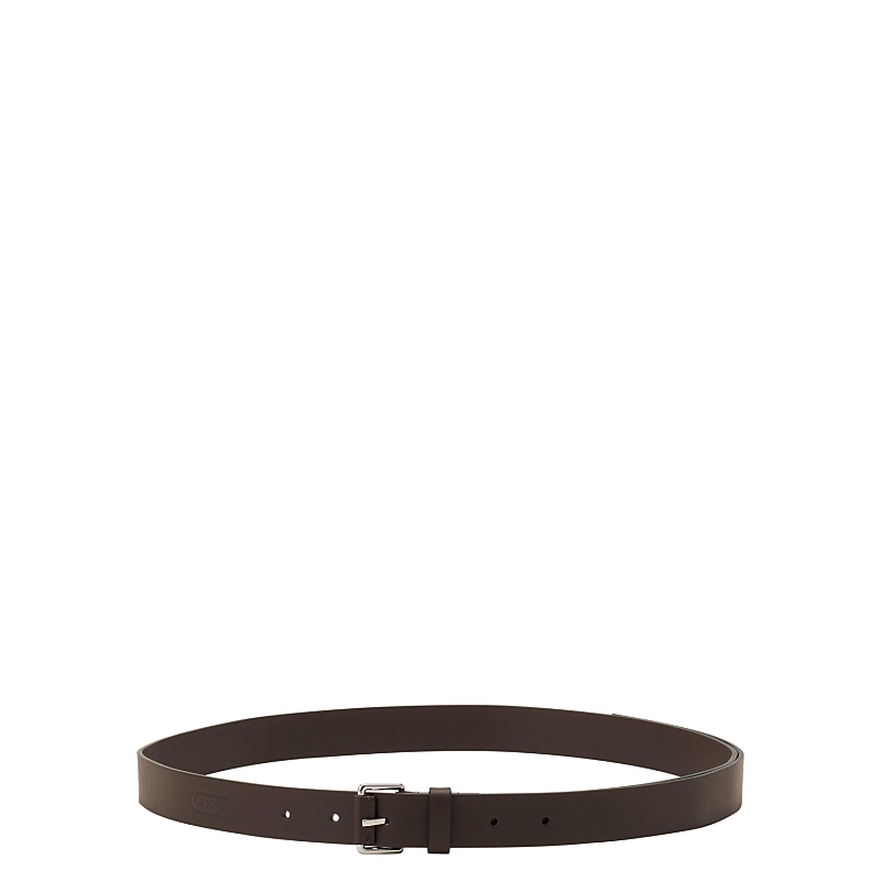 Lanvin Compagnon Leather Belt In Brown