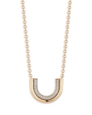18K Rose Gold Thoby Diamond Large Tubular Statement Necklace, 20"