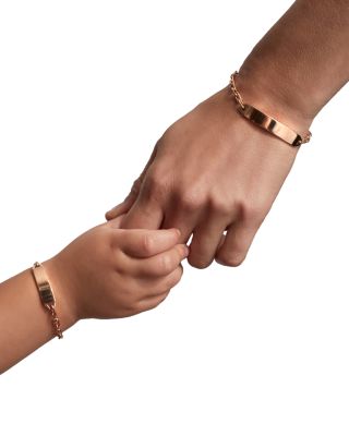 18K Rose Gold Carrington Diamond Edge ID Bracelet