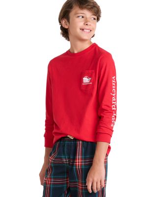 Boys' Santa Whale Long Sleeved Tee - Little Kid, Big Kid
