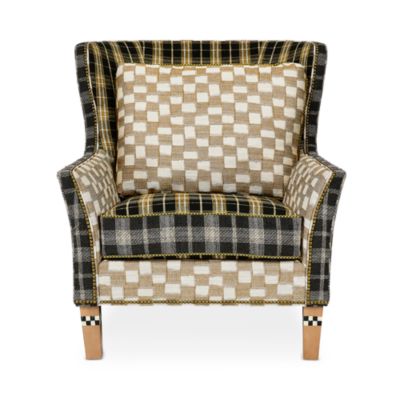 Mad for Plaid Wing Chair