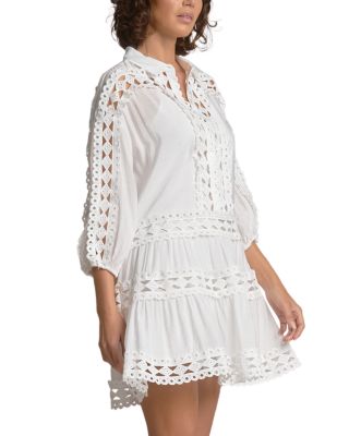 Three Quarter Sleeve Swim Cover Up Dress