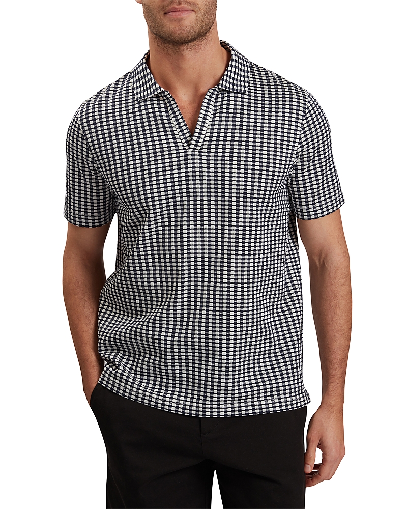 Ted Baker Matejo Mini Check Open Neck Polo Shirt · 2/S