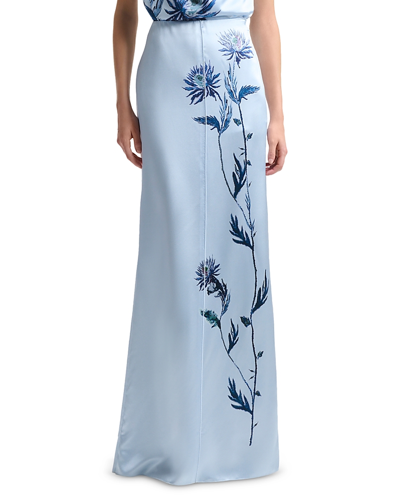 Altuzarra Kat Silk Skirt In Blue