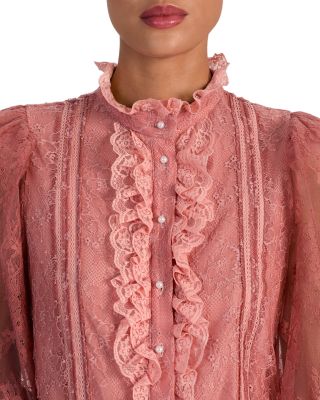 Eugenia Mock Neck Lace Top