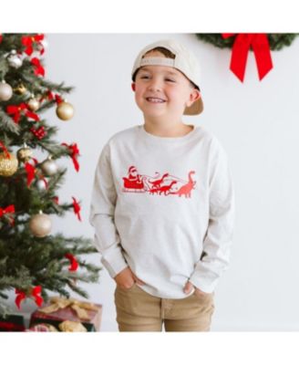 Boy&#39;s Dino Christmas Long Sleeve T-Shirt - Little Kid